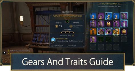 hogwarts upgrade gear|Hogwarts Legacy: How to Add Upgrades and Traits to .